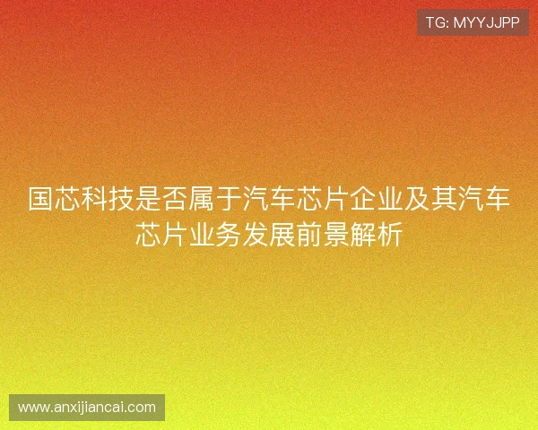 国芯科技是否属于汽车芯片企业及其汽车芯片业务发展前景解析